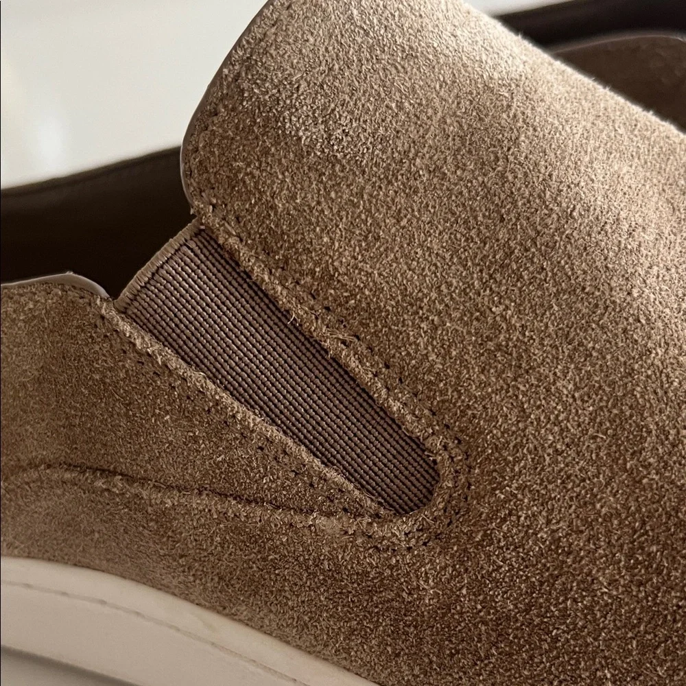 Vince Suede Slip-On Verrill Sneakers - Tan/Taupe - Women’s 6.5